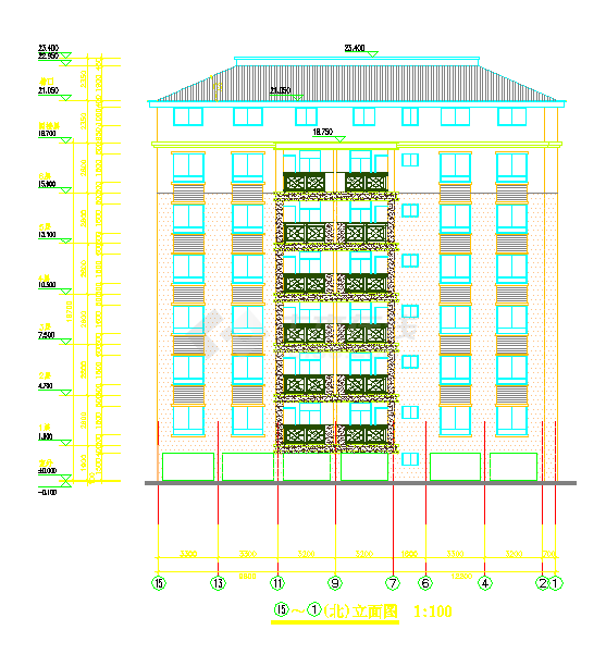 2000平米七层框架住宅楼全套毕业设计-图二