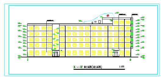 六层办公室暖通中央空调设计cad施工图（包含建筑图）