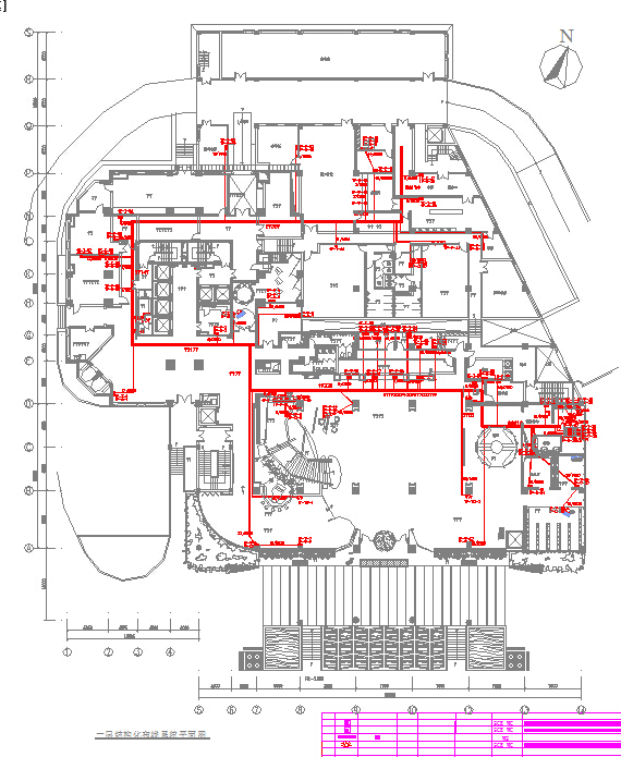 五层酒店设计弱电综合布线设计cad图（标注齐全）_图1