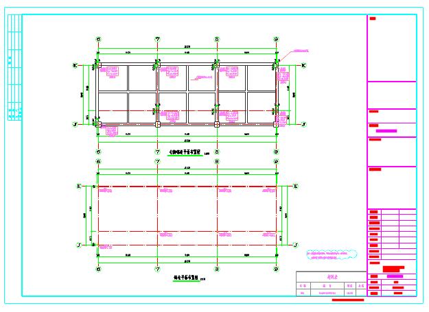酒店游泳池钢结构桁架结构设计cad施工图