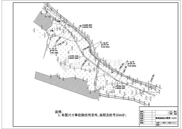 某县城防洪工程防洪堤初步设计图纸-图一