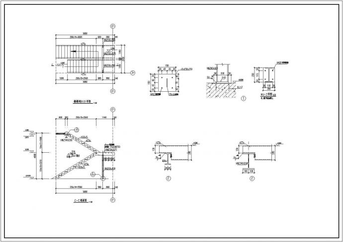 钢结构楼梯建筑结构cad图纸_图1