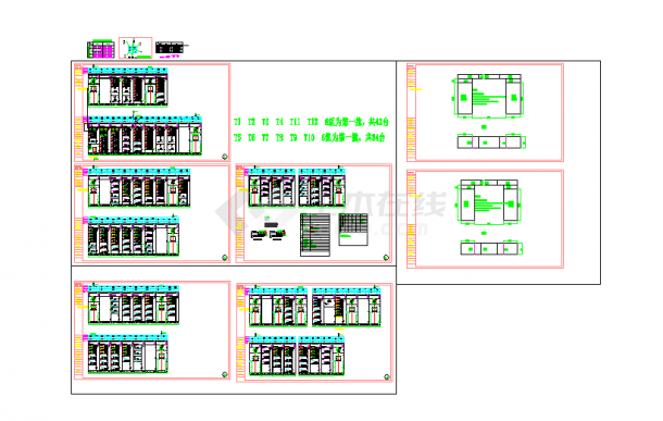MNS柜76台电气设计图及柜体结构全套cad设计图纸-图二