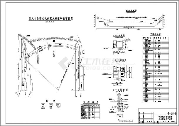 非常详细的引水式小水电站设计图CAD详图（标注详细）-图二