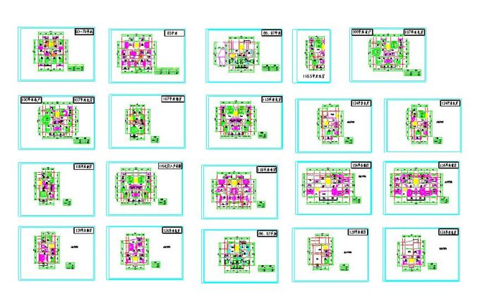 2016最新收集多层住宅户型平面图cad图纸下载_图1