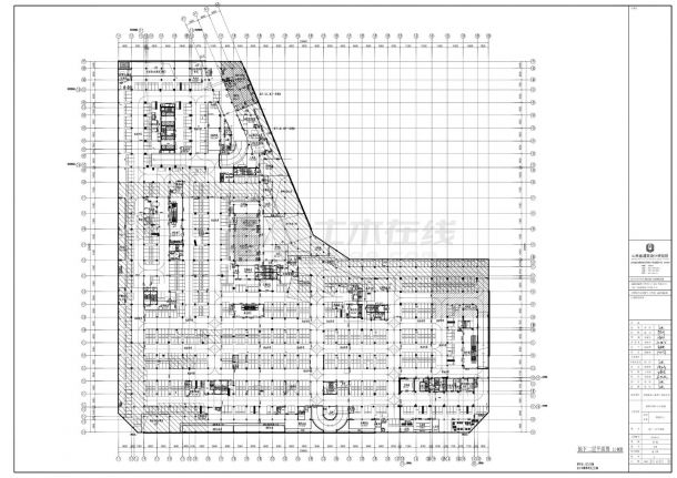 华润大厦A1-B2建施地下二层平面CAD图-图二