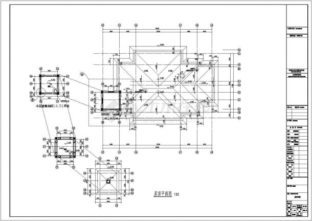 某住宅会所售楼处建筑cad图纸-图四