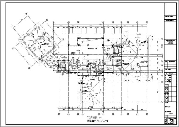 某住宅会所售楼处建筑cad图纸-图五