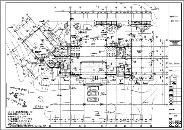 某住宅会所售楼处建筑cad图纸-图六