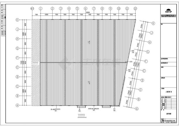 比较实用的A栋扩建厂房cad结构图纸-图二