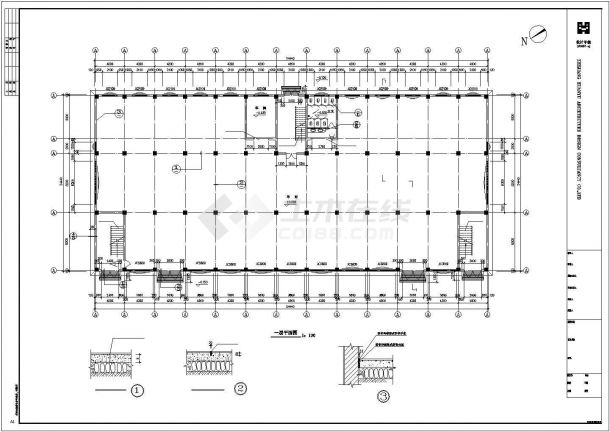 某四层框架结构厂房结构设计施工图-图二