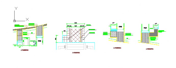 非常详细的入户处铺装设计CAD详图_图1