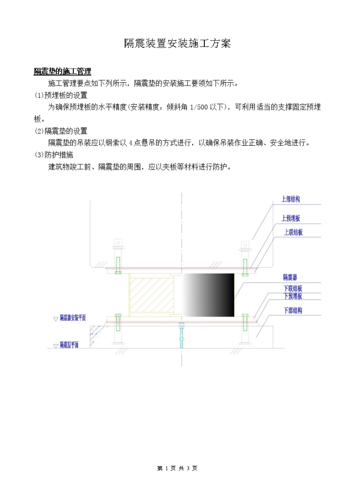 隔震装置安装施工组织设计方案-图一