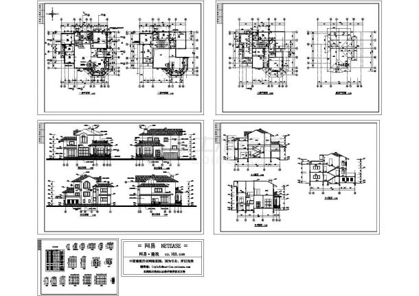 别墅建筑设计全套图-图一