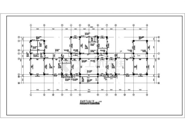 某市7层城管局框架办公楼结构设计施工图-图二