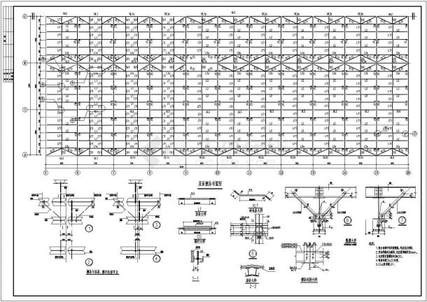 某地钢结构单层厂房结构设计施工图-图二