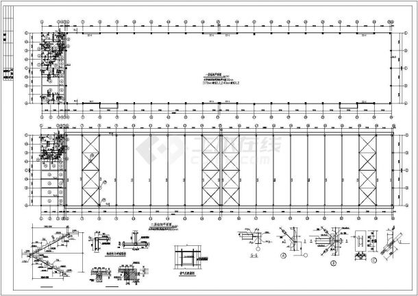 山东某地排架结构厂房结构方案图纸-图二
