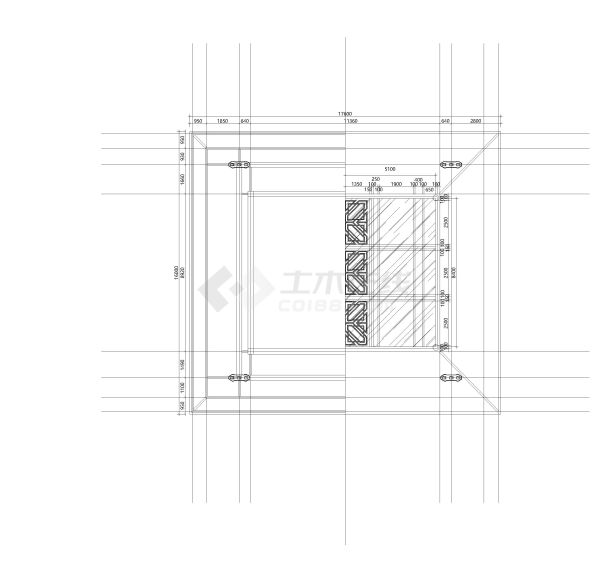 新中式入口门廊 侧滑仿铜大门 平立剖 节点 及 结构 全套施工图-图二