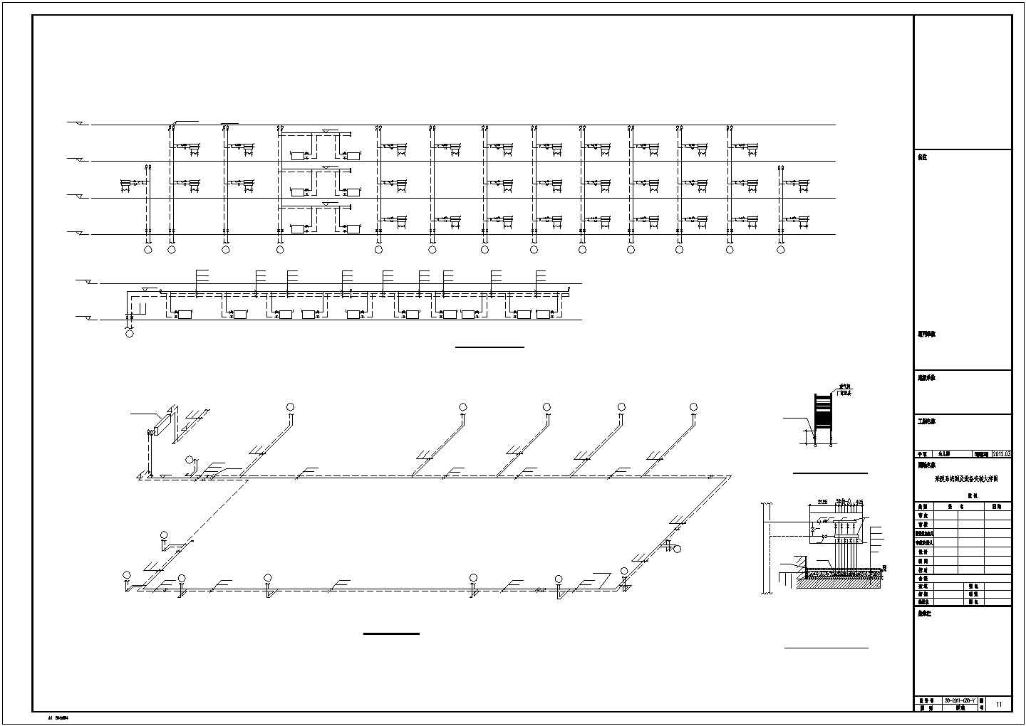 最新的5400平方米三层幼儿园暖通设计cad施工图（标注齐全）