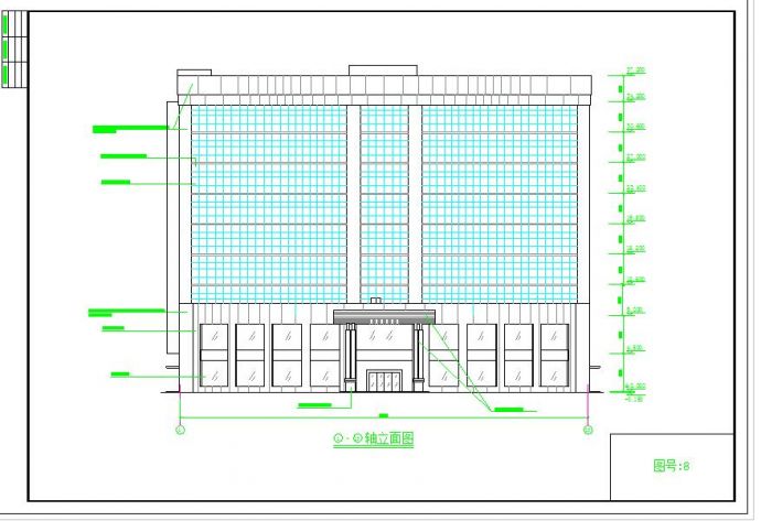 九层四星级酒店建筑设计cad施工图纸（标注齐全）_图1