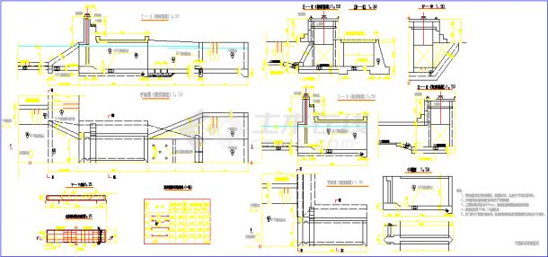 灌区泄水闸设计及进水闸初步设计cad图（标注齐全）-图一