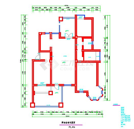 最新的古典中式风格三居室装修设计cad施工图（含家装3d效果图）-图二