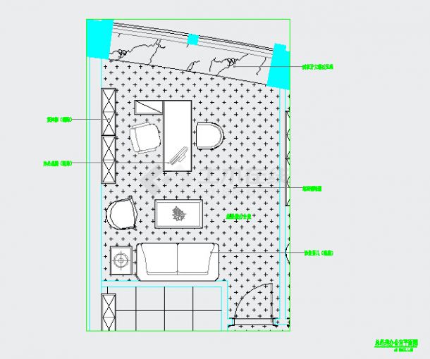 大型仓储钢混结构办公室装修设计施工图（含办公室装修效果图）-图二