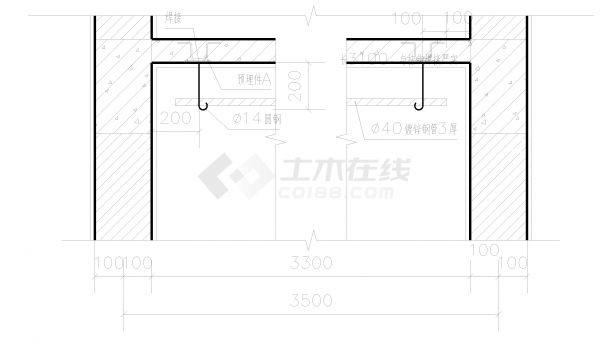 商业住宅小区阳台走廊晾衣杆CAD图纸-图二