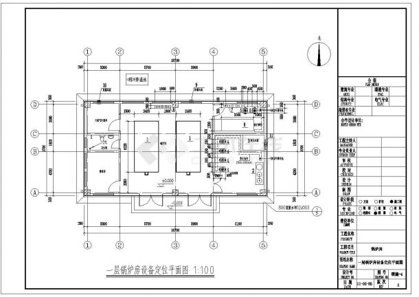 某燃气蒸汽锅炉房系统全套CAD图纸-图二