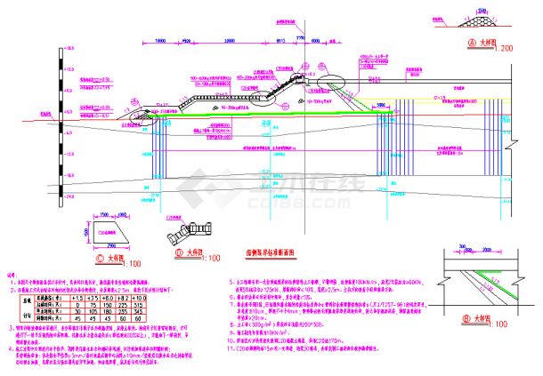 码头陆域堆场及驳岸施工cad图（码头设计）-图一