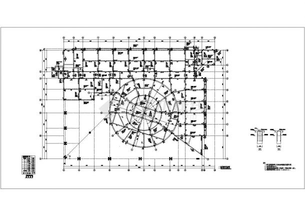 非常典型实用的行政楼全套结构施工图（带地下室）-图二