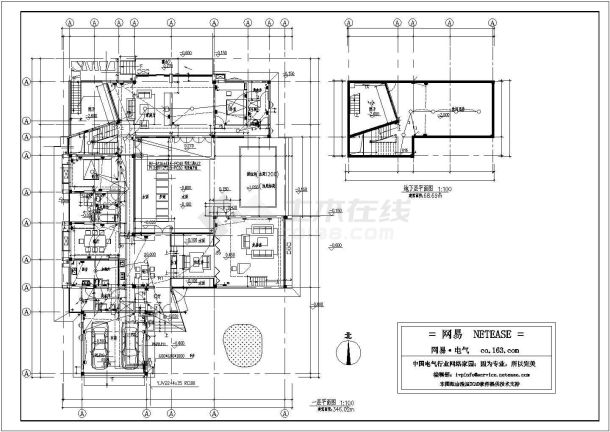 某度假村别墅电气设计A、B户型施工图-图一