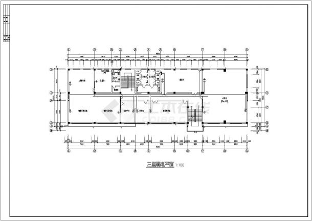 江苏某公司三层办公楼电气强弱电设计施工图-图二