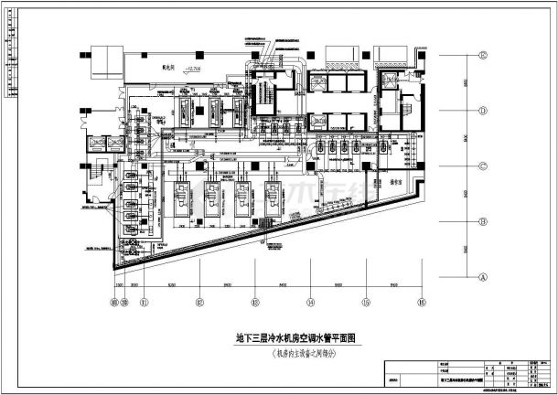 最新的空调制冷机房及空调机房CAD布置图下载-图二