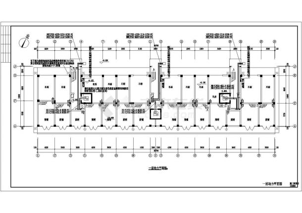 某12层框架结构商住楼电气设计施工图-图一