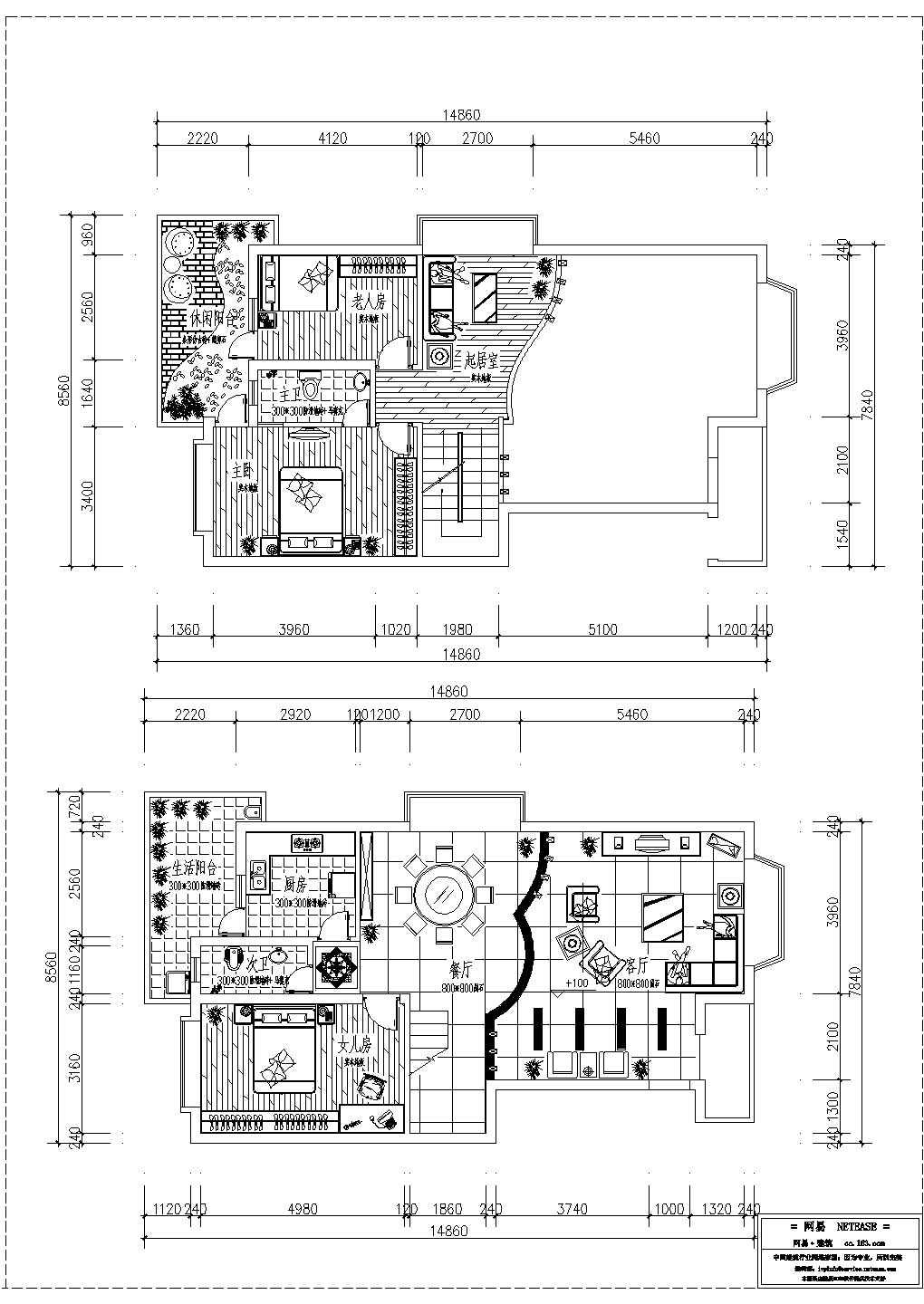 重庆某别墅平面建筑图