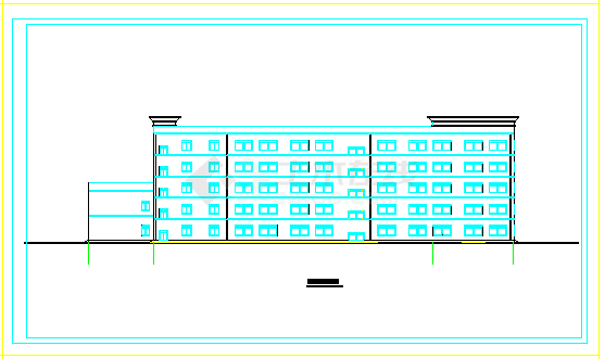 4200平米五层中学教学楼建筑、结构设计全套图（框架结构）毕业设计（计算书、建筑、结构图）-图一