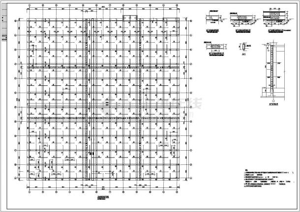 某多层框架结构大型商场结构设计施工图-图二