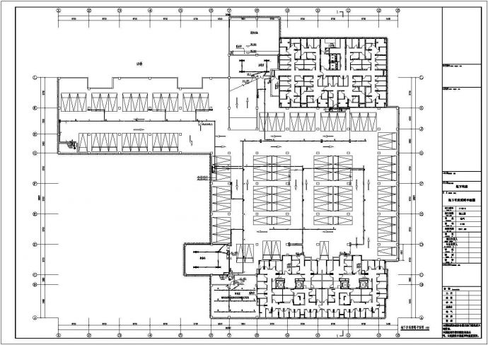 某小区住宅楼框架结构车库电气cad设计施工图纸_图1