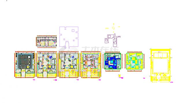 最新的经典的三层现代博物馆建筑施工图（含博物馆效果图、模型）-图一