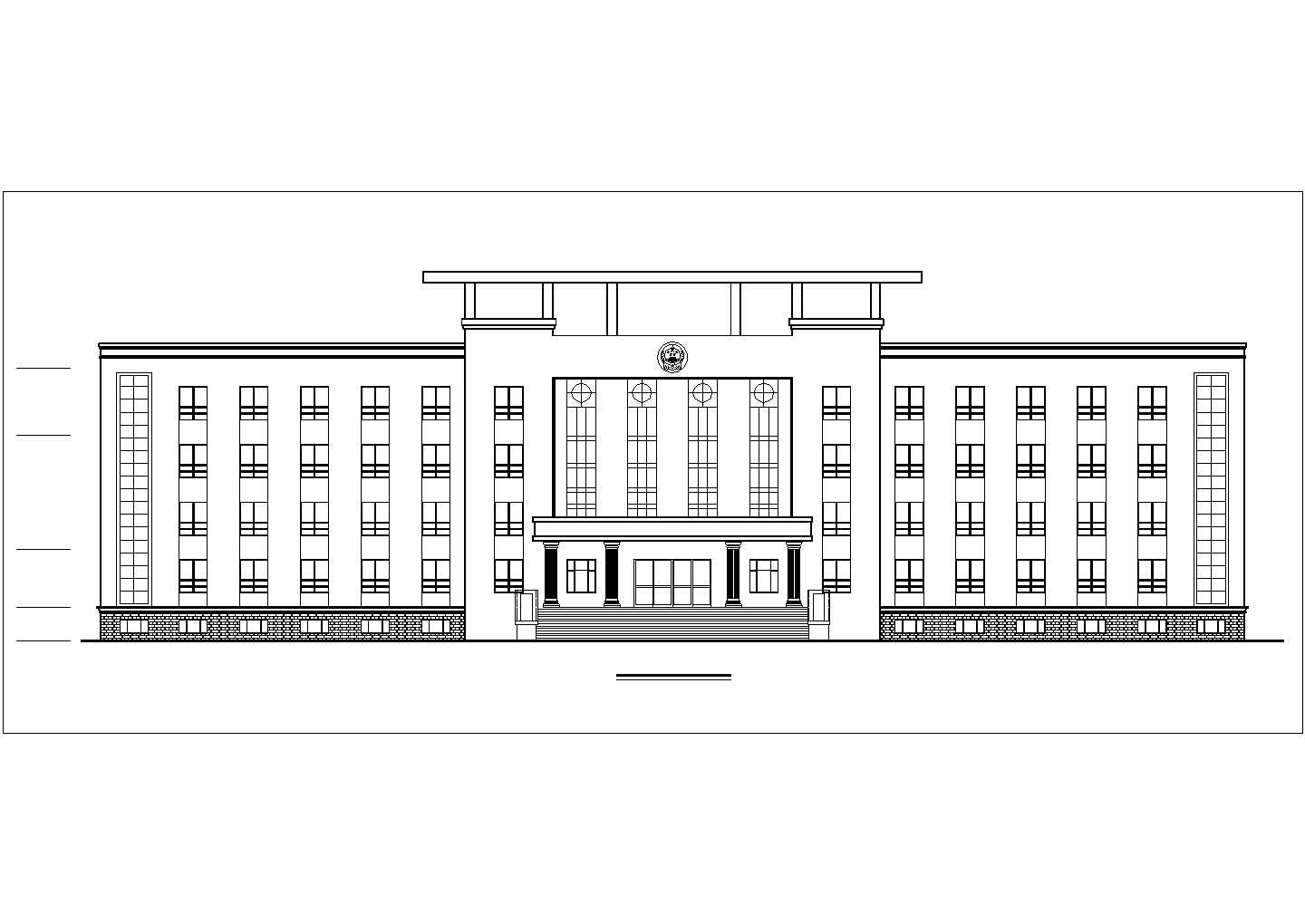 经典常见的某中式别墅建筑设计户型图纸（CAD）