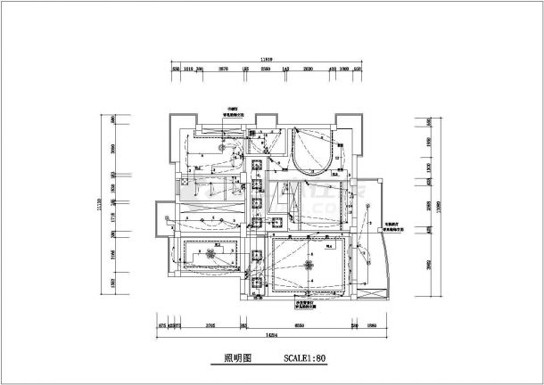 某三室两厅户型住宅楼电气设计图纸-图二