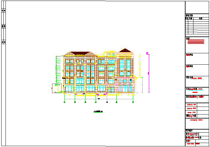 典型的办公楼石材幕墙装修设计CAD详图_图1