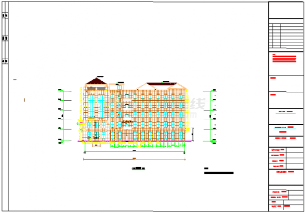 典型的办公楼石材幕墙装修设计CAD详图-图二