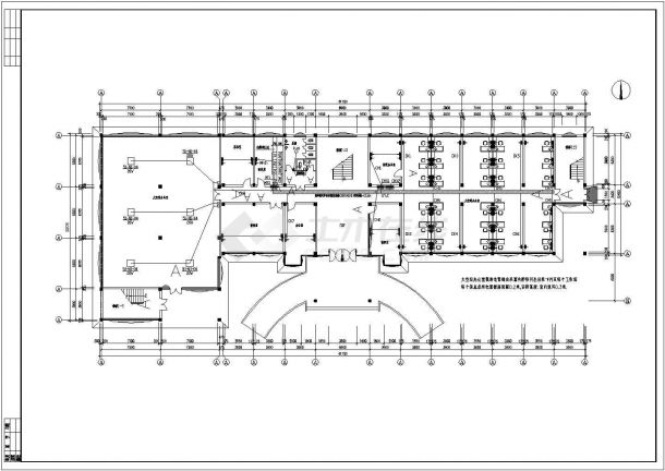 某药厂3层框架结构办公楼电气设计施工图-图一