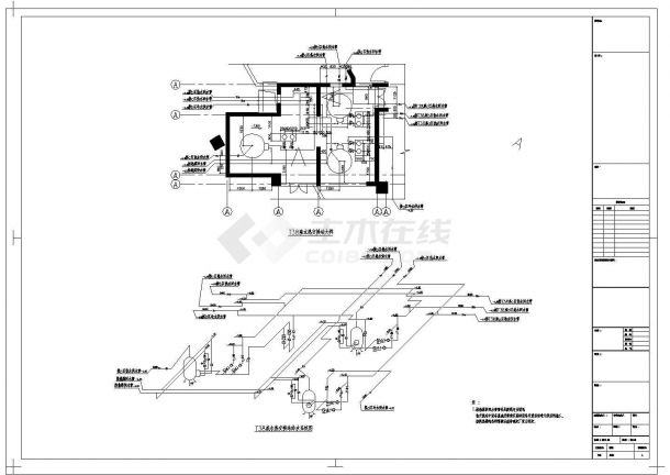某地下车库给排水和水泵房及热交换站大样设计图-图二