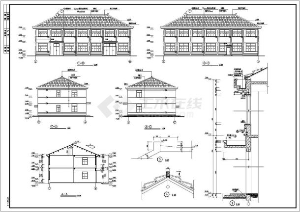 某两层框架结构厂房建筑设计图纸（含详细设计说明）-图一