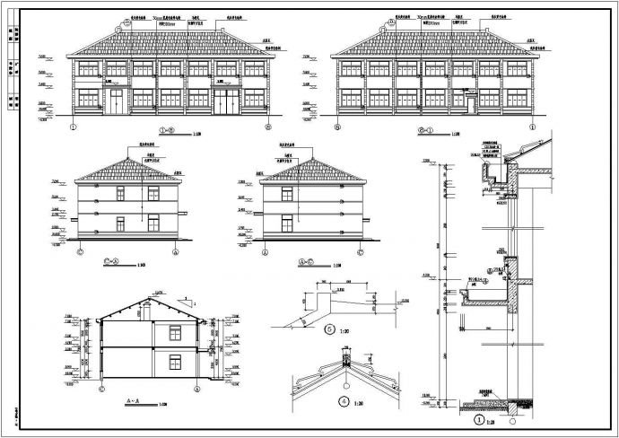 某两层框架结构厂房建筑设计图纸（含详细设计说明）_图1