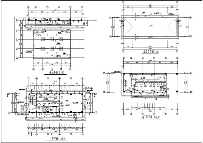 某学院中心配电房，地下水泵房平面设计图纸（含设计说明）_图1