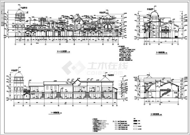某两层钢筋混凝土结构商铺建筑设计图纸（含详细设计说明）-图一